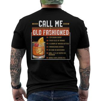 Call Me Old Fashioned Sarcasm Drinking Men's Back Print T-shirt | Mazezy