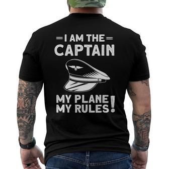Im The Captain - Airplane Pilot Aviation Men's Back Print T-shirt | Mazezy