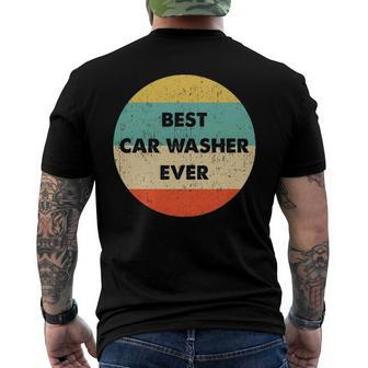 Car Washer Best Car Washer Ever Men's Back Print T-shirt | Mazezy