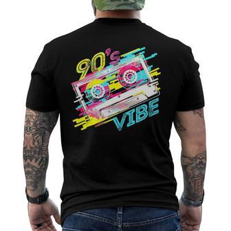 Cassette Tape Party Retro 90S Music Costume 90S Vibe Men's Crewneck Short Sleeve Back Print T-shirt | Mazezy