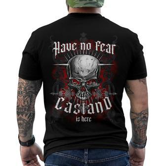 Castano Name Shirt Castano Family Name V2 Men's Crewneck Short Sleeve Back Print T-shirt - Monsterry DE
