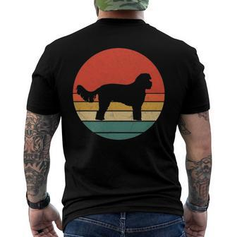 Cavapoo Vintage Dog Silhouette Retro 60S 70S Cute Dog Men's Back Print T-shirt | Mazezy