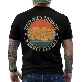 Certified Chicken Nugget Expert Fried Nuggets Lover Food Mom Men's T-shirt Back Print - Seseable