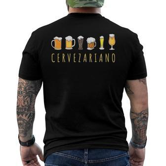 Cervezariano Mexican Beer Cerveza Men's Back Print T-shirt | Mazezy AU
