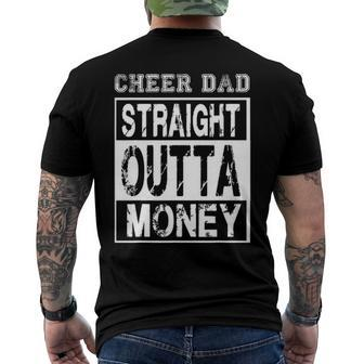 Cheer Dad - Straight Outta Money - Cheerleader Father Men's Back Print T-shirt | Mazezy