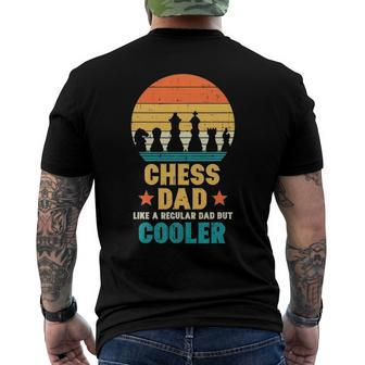 Mens Chess Dad Regular But Cooler Retro Fathers Day Player Men Men's Back Print T-shirt | Mazezy