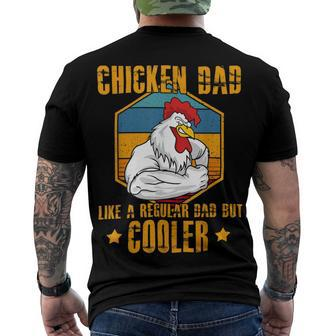 Chicken Chicken Chicken Dad Like A Regular Dad Farmer Poultry Father Day_ V10 Men's Crewneck Short Sleeve Back Print T-shirt - Monsterry UK