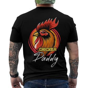 Chicken Chicken Chicken Daddy Chicken Dad Farmer Poultry Farmer Fathers Day Men's Crewneck Short Sleeve Back Print T-shirt - Monsterry UK