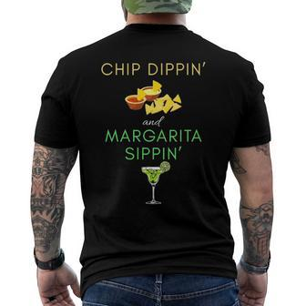 Chip Dippin And Margarita Sippin Cinco De Mayo Men's Back Print T-shirt | Mazezy