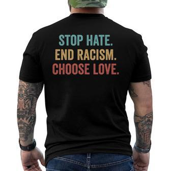 Choose Love Buffalo - Stop Hate End Racism Choose Love Men's Back Print T-shirt | Mazezy