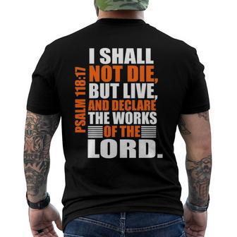 Christerest Psalm 11817 Christian Bible Verse Affirmation Men's Back Print T-shirt | Mazezy