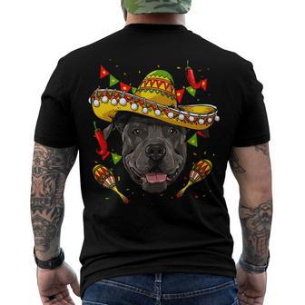 Cinco De Mayo Pit Bull Men Women Kids Sombrero T-Shirt Men's T-shirt Back Print - Seseable