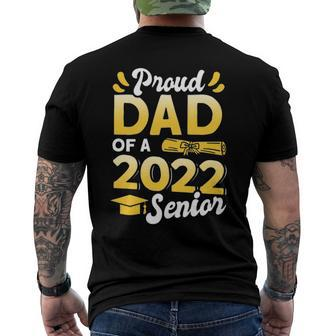 Class Of 2022 Proud Dad Of A 2022 Senior School Graduation Men's Back Print T-shirt | Mazezy