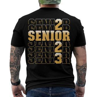 Class Of 2023 Senior 2023 Graduation Or First Day Of School Men's Back Print T-shirt | Mazezy