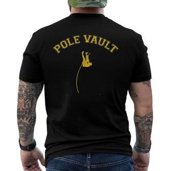 Classic College-Style Pole Vault Men's Back Print T-shirt | Mazezy