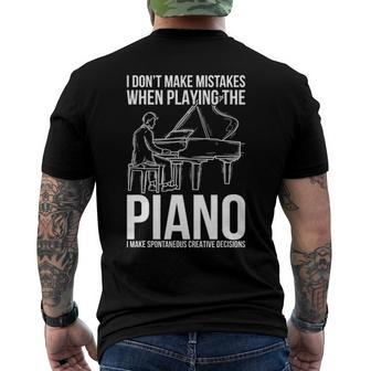 Classical Music Pianist Piano Musician Piano Men's Back Print T-shirt | Mazezy