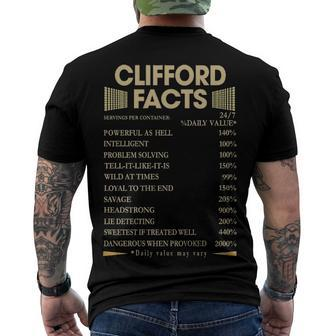 Clifford Name Clifford Facts Men's T-Shirt Back Print - Seseable