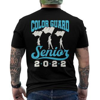 Color Guard Senior 2022 Flags Graduation Men's Back Print T-shirt | Mazezy