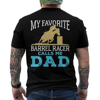Cool Barrel Racing Dad Horse Rodeo Sport Men's Back Print T-shirt | Mazezy