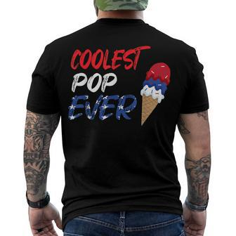 Coolest Pop Ever Ice Cream America 4Th Of July Men's T-shirt Back Print - Seseable