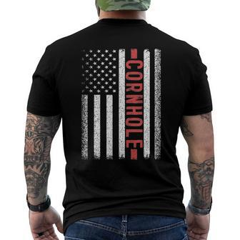 Cornhole American Flag 4Th Of July Bags Player Novelty Men's Back Print T-shirt | Mazezy AU