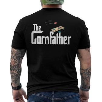 Mens Cornhole The Cornfather Men's Back Print T-shirt | Mazezy