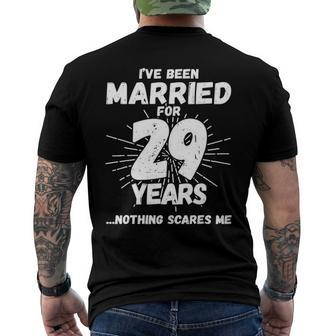 Couples Married 29 Years - 29Th Wedding Anniversary Men's Back Print T-shirt | Mazezy