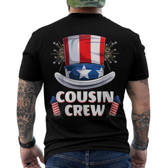 Cousin Crew 4Th Of July Family Matching Boys Girls Kids Men's T-shirt Back Print - Seseable
