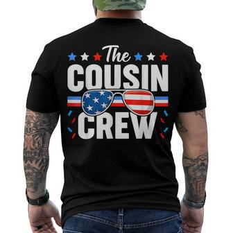 Cousin Crew 4Th Of July Patriotic American Family Matching Men's Back Print T-shirt | Mazezy