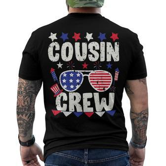 Cousin Crew 4Th Of July Patriotic American Family Matching Men's T-shirt Back Print - Seseable