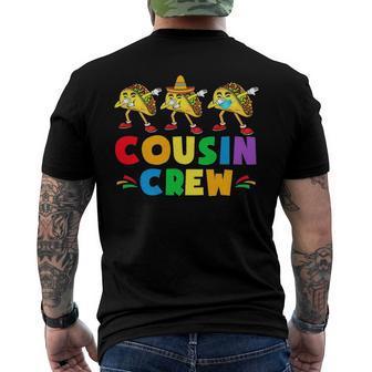 Cousin Crew Squad Cute Taco Cinco De Mayo Party Matching Men's Back Print T-shirt | Mazezy