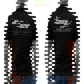 Crete Greece Greek Greece Map Men's Back Print T-shirt | Mazezy