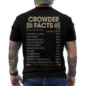 Crowder Name Crowder Facts Men's T-Shirt Back Print - Seseable