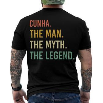Cunha Name Shirt Cunha Family Name V3 Men's Crewneck Short Sleeve Back Print T-shirt - Monsterry DE