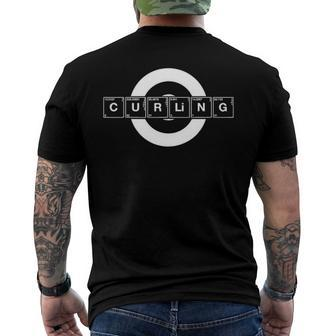 Curling Elementary Periodic Table Fun Men's Back Print T-shirt | Mazezy