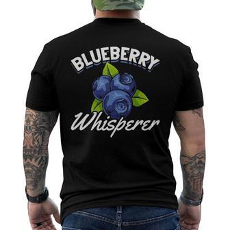 Cute Blueberry Whisperer Blueberry Lovers Blueberries Men's Back Print T-shirt | Mazezy