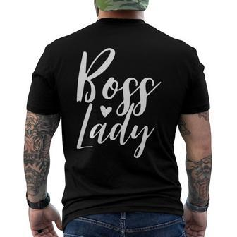Cute Boss Lady Proud Business Owner Men's Back Print T-shirt | Mazezy
