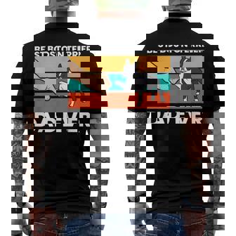 Cute Boston Terrier Best Boston Terrier Dad Ever Men's T-shirt Back Print - Seseable