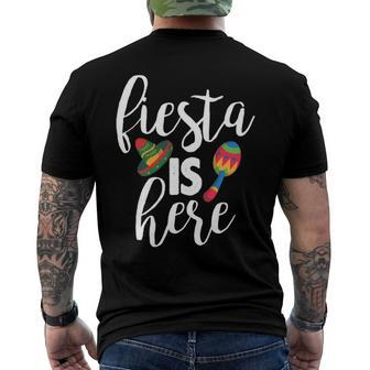 Cute Fiesta - Sombrero Maraca Cinco De Mayo Men's Back Print T-shirt | Mazezy