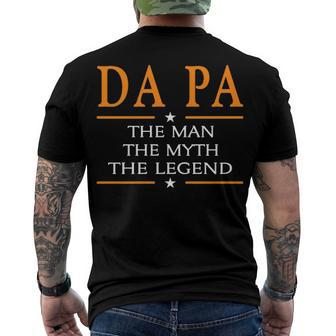 Da Pa Grandpa Da Pa The Man The Myth The Legend Men's T-Shirt Back Print - Seseable