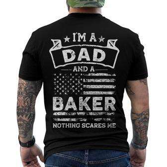Im A Dad And Baker Fathers Day & 4Th Of July Men's T-shirt Back Print - Seseable