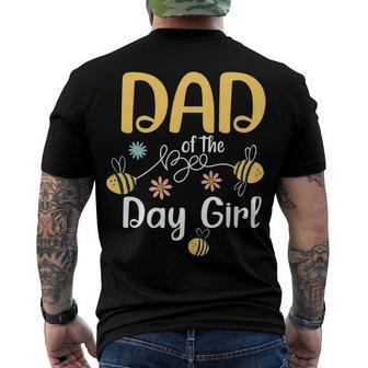 Dad Bee Birthday Party Matching Family First Bee Day Men's T-shirt Back Print - Seseable