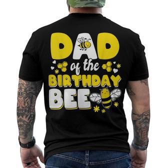 Dad Of The Bee Day Girl Party Matching Birthday Men's T-shirt Back Print - Seseable