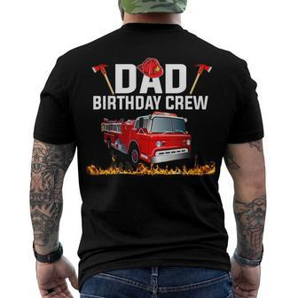 Dad Birthday Crew Fire Truck Firefighter Fireman Party V2 Men's T-shirt Back Print - Seseable
