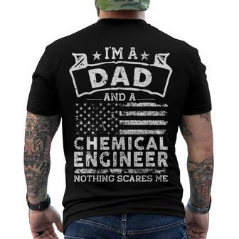 Im A Dad And Chemical Engineer Fathers Day & 4Th Of July Men's T-shirt Back Print - Seseable