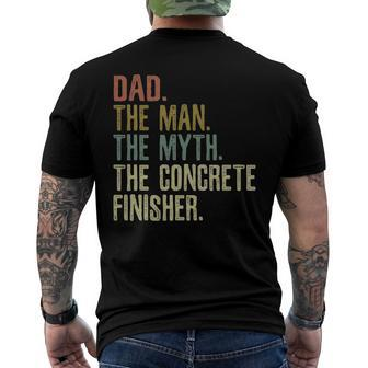 Dad And Concrete Finisher Men's Back Print T-shirt | Mazezy