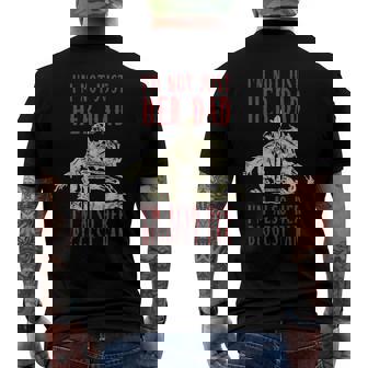 Mens Dad Father Barrel Racing Racer Horse Riding Rodeo Cowgirl Men's Back Print T-shirt | Mazezy