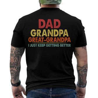 Dad Grandpa Great Grandpa From Grandkids Men's T-shirt Back Print - Seseable