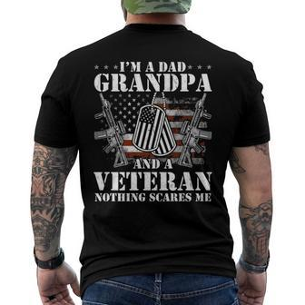 Im A Dad Grandpa Veteran Fathers Day S Men's Back Print T-shirt | Mazezy