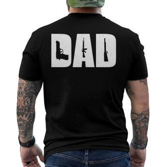 Dad And Guns Collection Vintage Men's Back Print T-shirt | Mazezy
